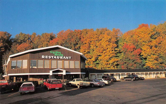 Garden Room Restaurant - Old Postcard Photo (newer photo)